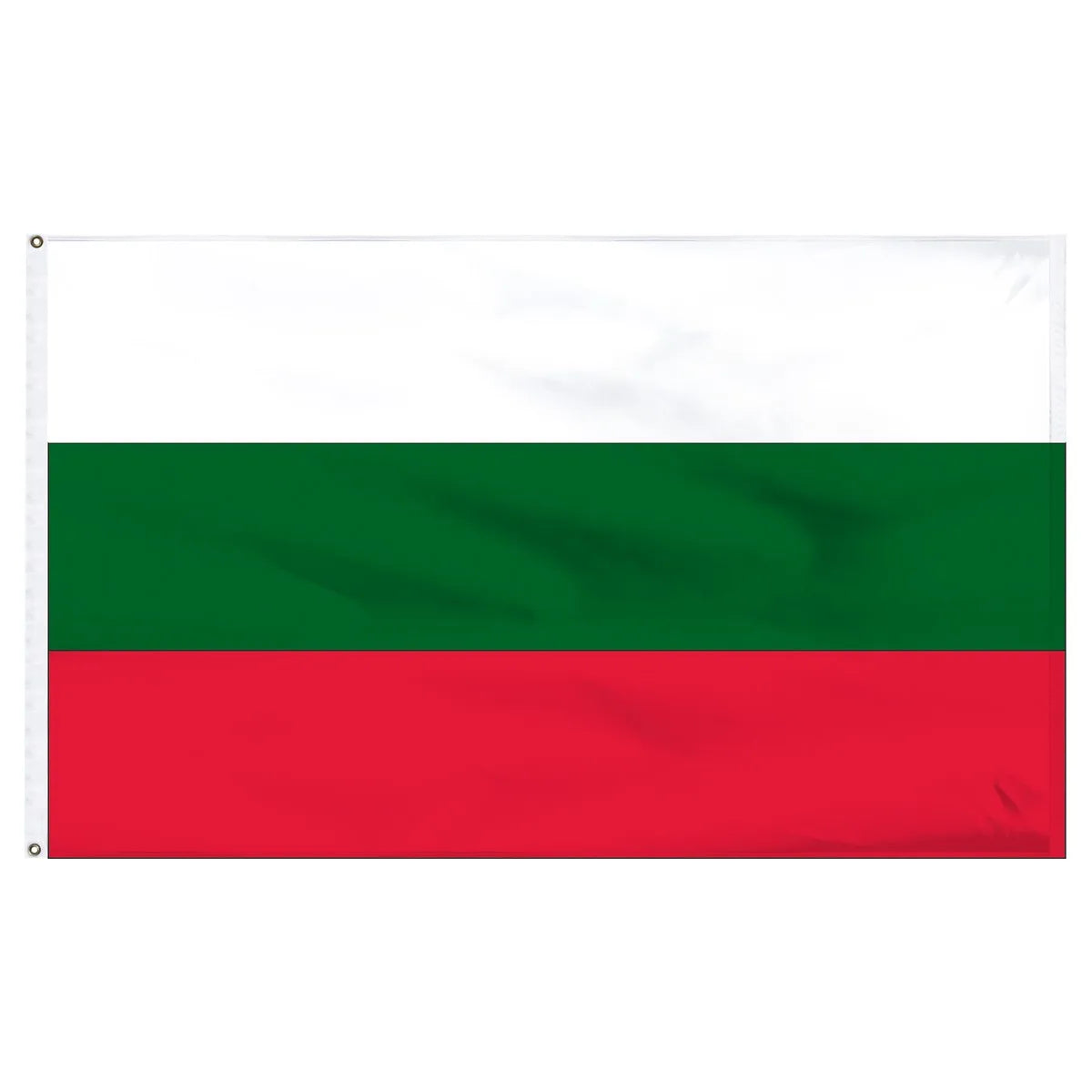 Ready to Ship 100% Polyester 3x5ft Stock White Green Red Republic of Bulgaria Flag