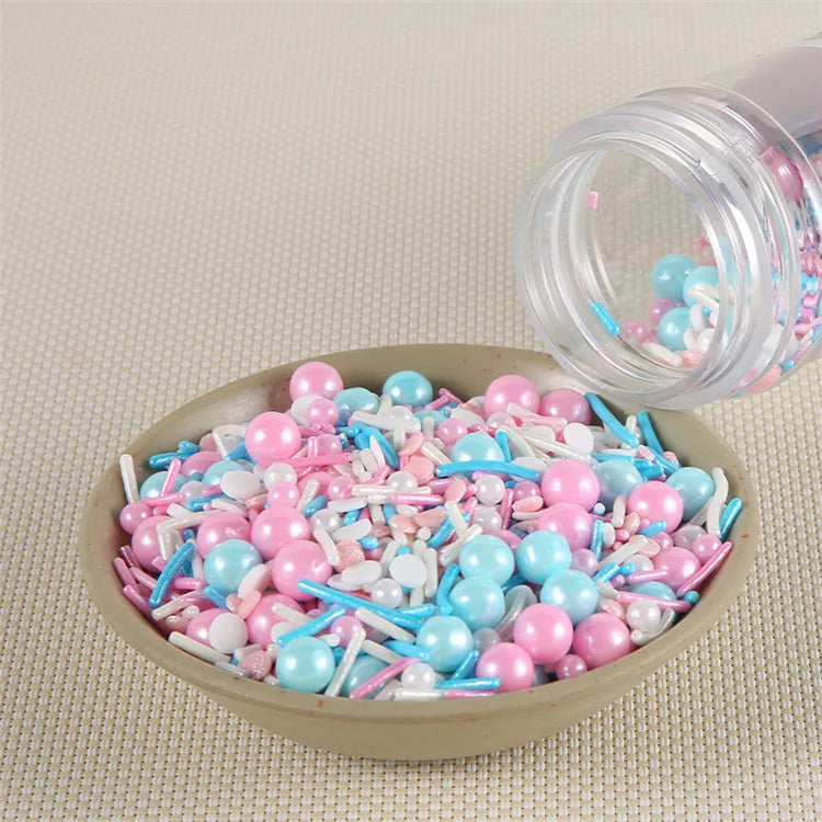 Hot Sale Cake Decorating Sugar Beads Bottled 130g Fondant Slices Candy Colorful Polymer Clay Sprinkles
