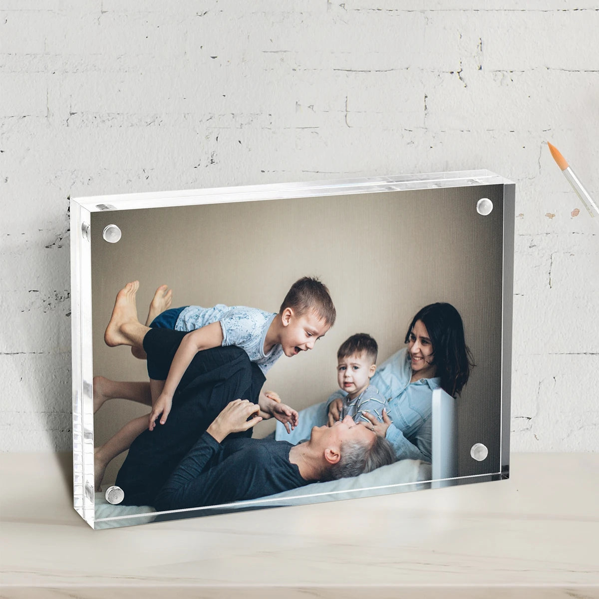 Multiple Size Family Party Decoration Souvenir Magnets Magnetic Clear Acrylic Photo Frames for Tourist Site