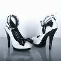 White Lace Thin Heel 13 cm Platform High Heels Fashionable Spring and Autumn Elegant Women's Bow Sweet High Heels Women's Shoes