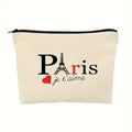 Paris Tower Makeup Bag Polyester Large Capacity Cosmetic Bag Zipper Make up Bag