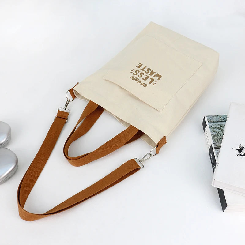 Hot Sale Eco Friendly Reusable Designer Cloth Canvas Cotton Shopping Tote Bag With Custom Logo Printed