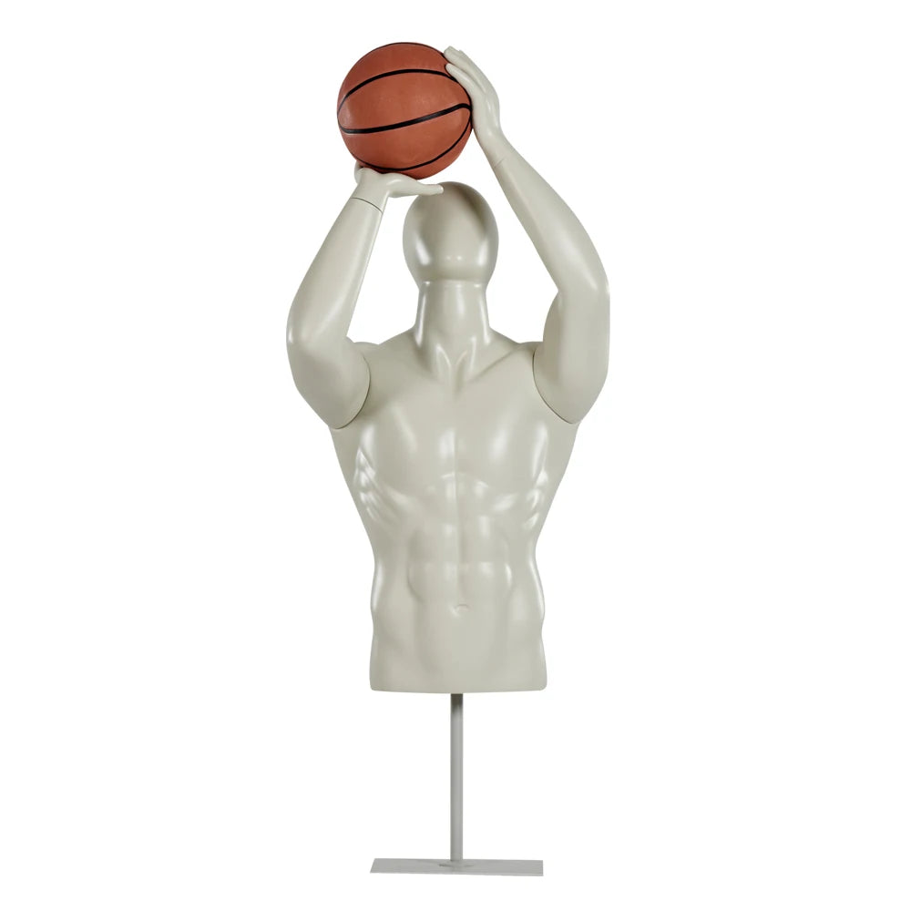 Removable Parts Realistic Man Mannequin Head Upper-Body for Sale