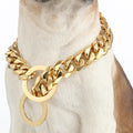 Cat Dog Gold Necklace Chain Walking and Training PET Gold Collars for Small Medium Dog for Puppy Medium