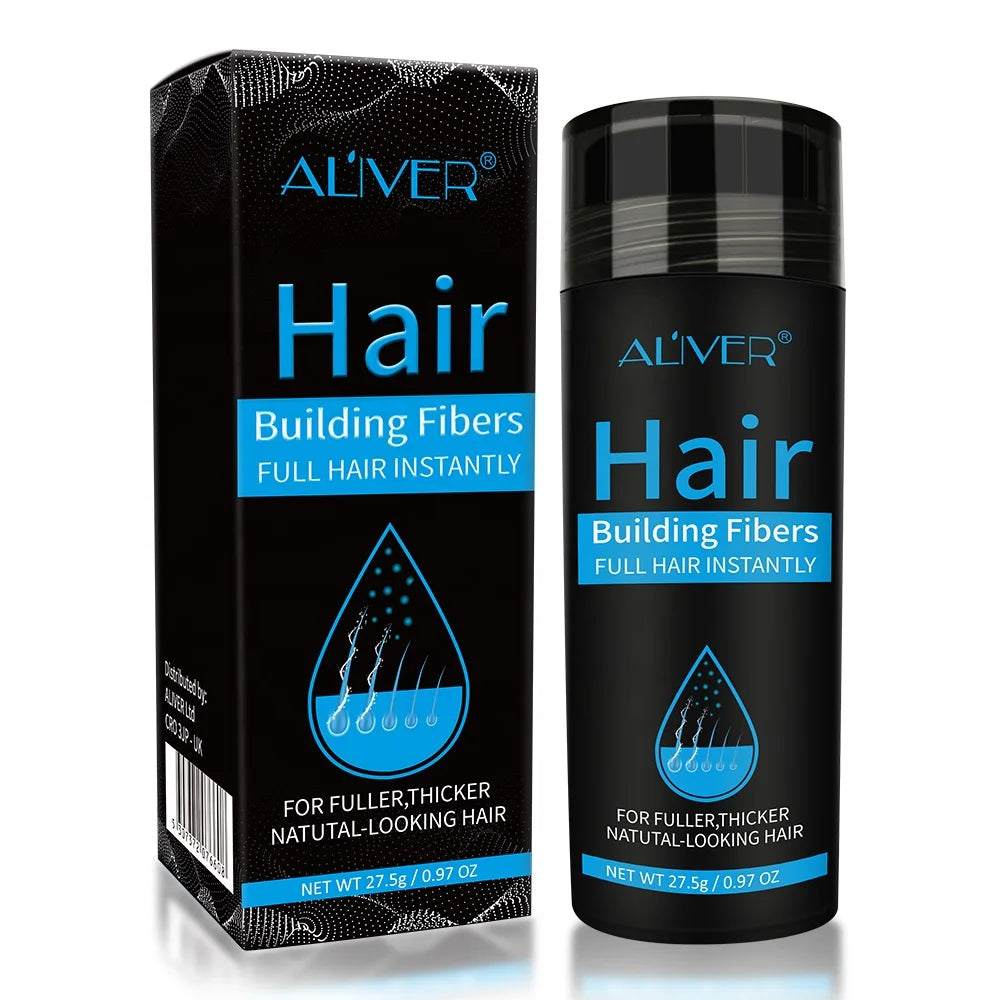 ALIVER 4 Colors Refill Thicker Natural Looking Hair Building Fibers Powder