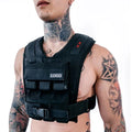 ZJFIT Gym Functional Strength Training Adjustable Weight Vest Oxford Cloth Iron Block 8kg-30kg Capacity Durable Portable Outdoor