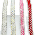 Wholesale 1cm White Pearl Beads Trim Self-Adhesive Crystal Mesh Strip Rhinestone Decal Decoration
