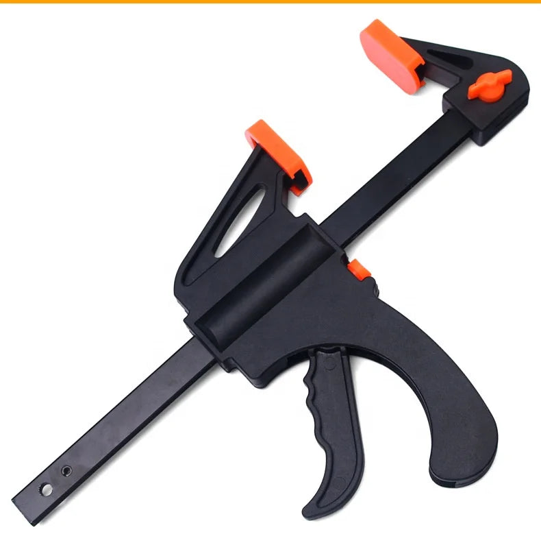 Plastic & Steel Adjustable Quick Release F Clamp for Woodworking 4"-24" Sizes Standard Home & Household Use
