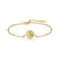 New Minimalist Tarnish Free 18k Gold Plated Stainless Steel Moon Design Chain Link Bracelet for Women Jewelry