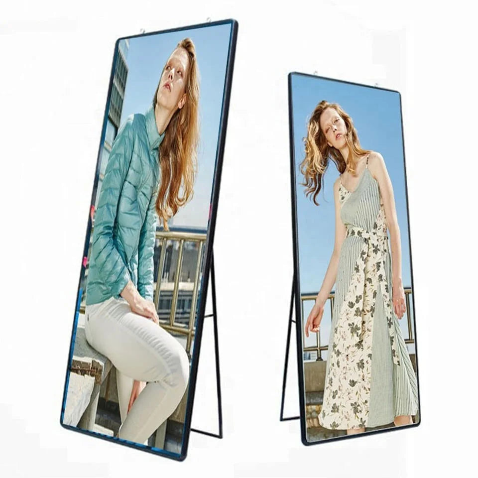 Indoor P2.5 LED Video Wall Poster Display Digital Poster for Store Restaurant Media & Elevator Retail Advertising for Subway Use