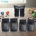 Seemore 6pcs/set  PC Shell Elbow Knee Protector Pads Helmet Wrist Guard Skateboard Roller Skating Protective Gear
