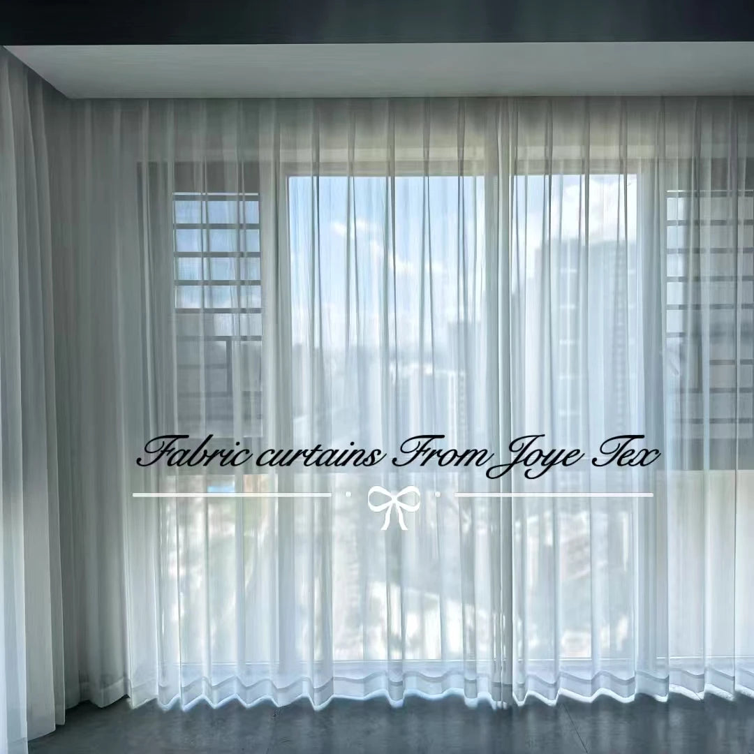 Custom High-quality Home Pure Color Thin Gauze Curtain Suitable for Living Room Bedroom and Office Transparent Gauze Curtain