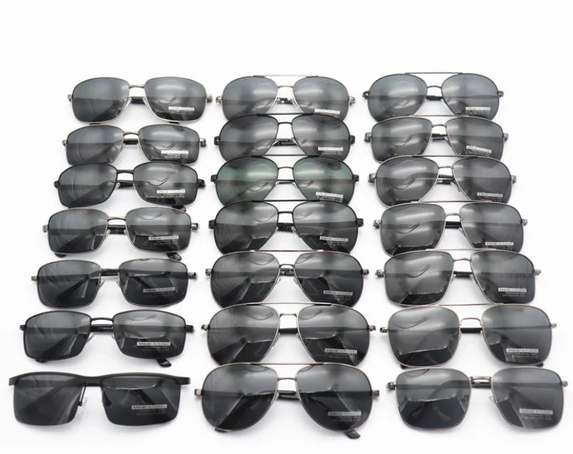 Stylish Authentic Quality Designer Custom Logo Sunglasses Stainless Steel Polarized Sunglasses Men 2024