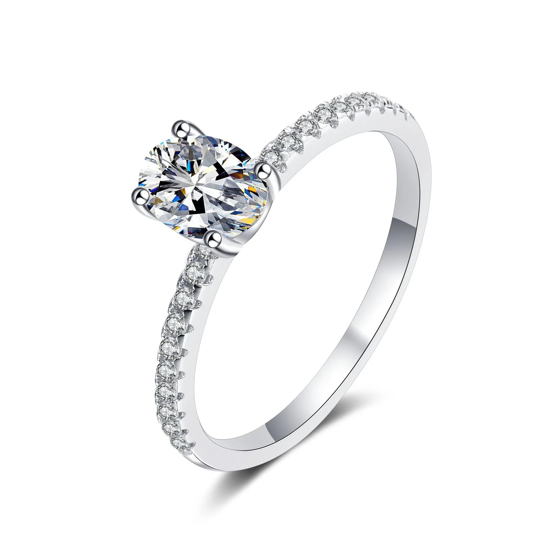 Luxury VVS Diamond Ring Moissanite Jewelry S925 Sterling Silver Moissanite Engagement Ring Wedding Jewelry