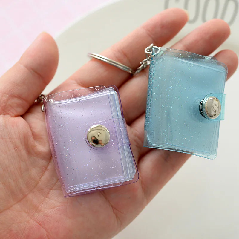 2022 Portable Life Recording Transparent Mini Photocard Mini Photo Album With Keychain 1 Inch  Photocard Albums