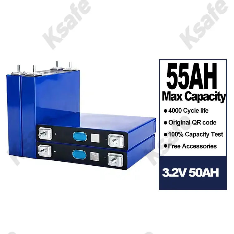 3.2v 50Ah Rechargeable LiFePO4 Battery Cell Prismatic Lithium Ion EV Batteries Solar/UPS/Electronic Tools 50Ah EV 3.2v