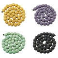 Natural 6MM Lava Beads and Black Rock Gemstone Round Loose Beads Energy Stone for  Women's Jewelry Bracelet