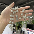Wholesale Custom Cross Pendant Muslim Good Quality Tasbih Crystal Multi Color Rhinestone Beads Catholic Rosary