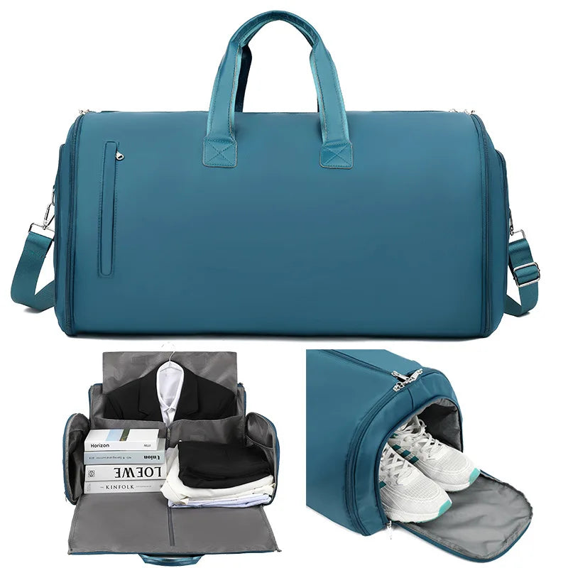 Women Business Trips Travel Duffel Suit Bag Convertible Custom Travelling Foldable Garment Bag Suitable for Formal Wear or Suits