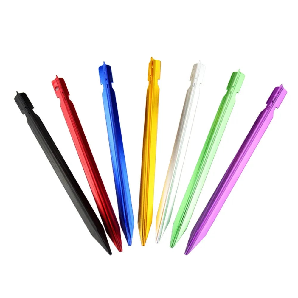 18cm Aluminument Tent Pegs with Rope Camping Stake Tent Spikes