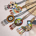 National Style Retro Long Sweater Chain Necklace Boho Handmade Shell Bead Clothing Chain Hanging Decor Fringe Tassel Necklace