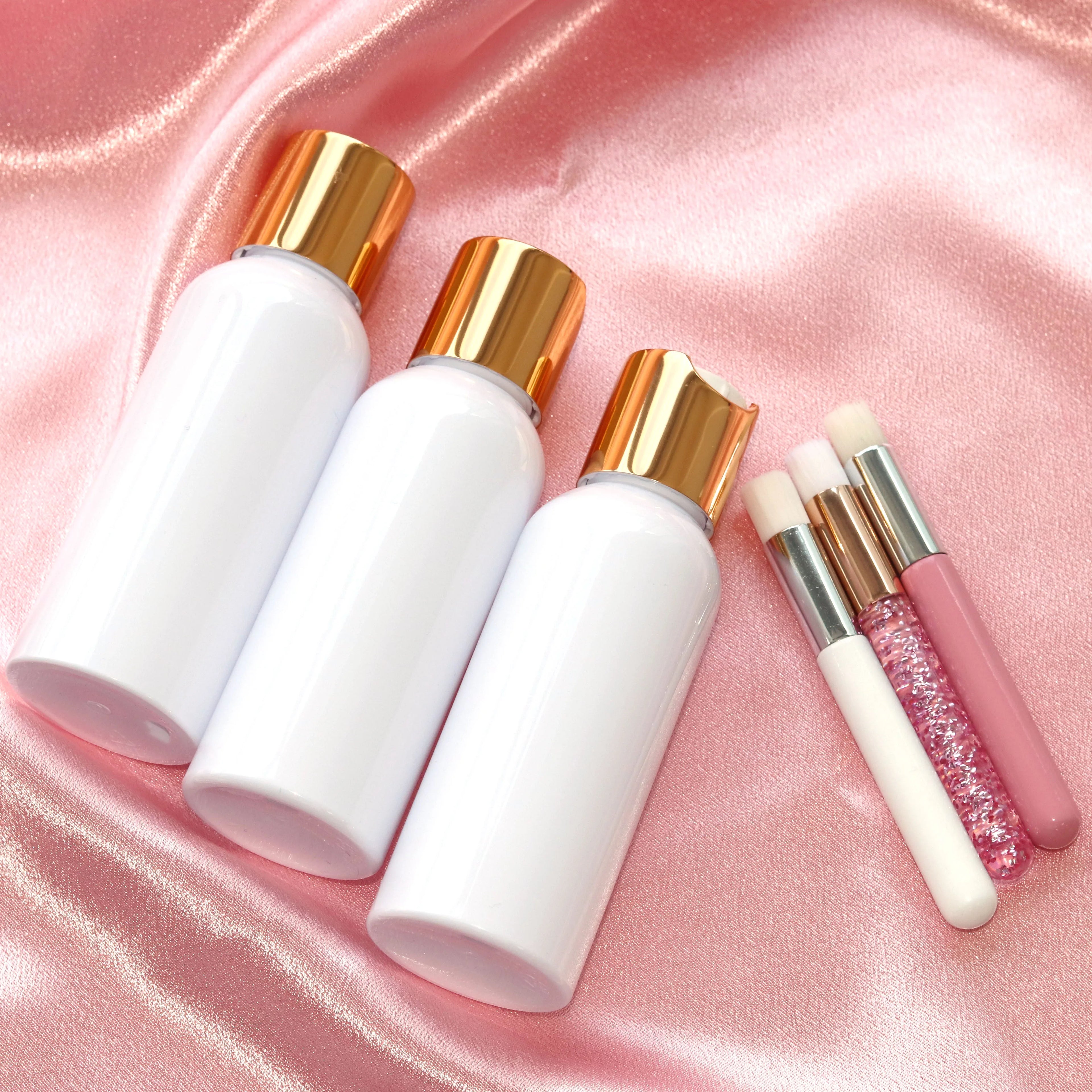 Oem Oil Free Private Label Gentle Eyelash Extension Cleanser Foam Lash Shampoo Kits With Wash Bottle Eyelash Shampoo 4 in 1 Kit