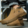 Hot Selling 906 Genuine Leather Summer Safety Boots Khaki Protective Shoes with Steel Toe & Rubber Outsole for Welding Work