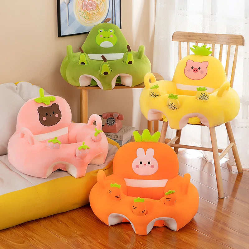 Creative Sound-Absorbing Infants' Sofa Stool Young Children's Anti-Fall Backrest Seat with Low Center Gravity for Living Room