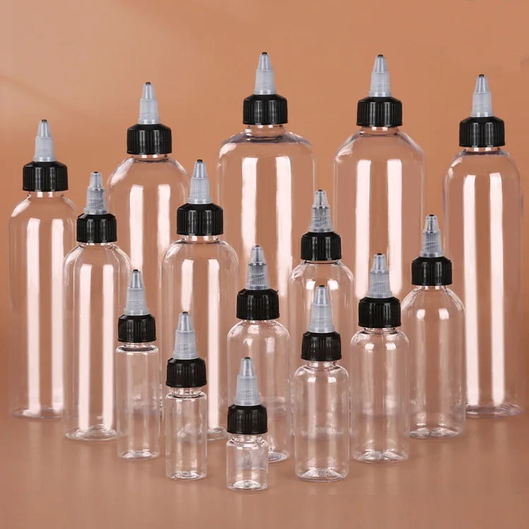 2024 Plastic PET Twist Cap Bottles for Facial Cleanser Various Liquids 10ml-500ml Squeeze Glue Bottles OEM/ODM Cosmetic Use