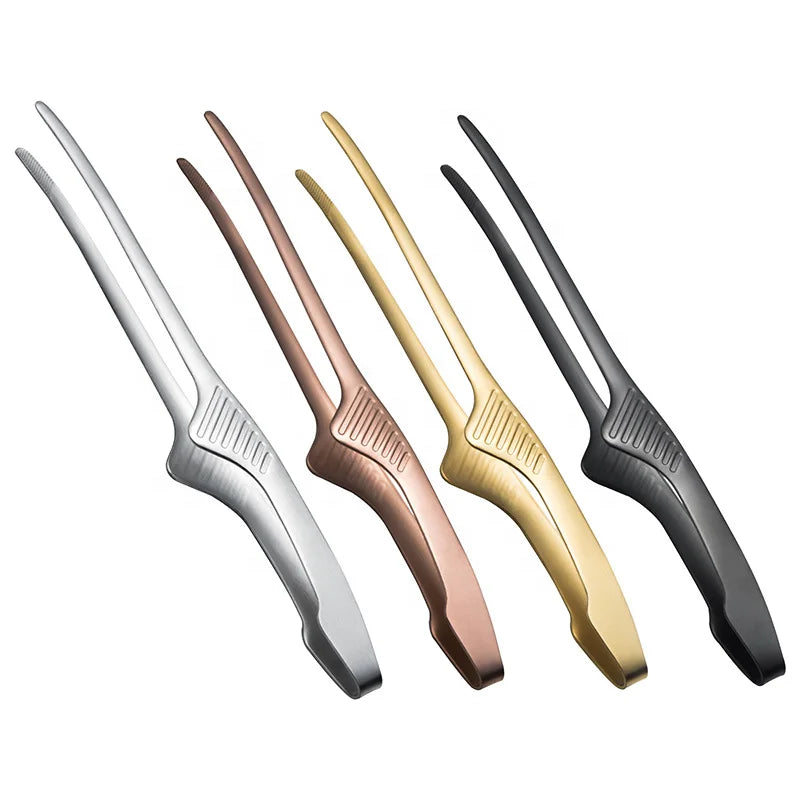 Stainless Steel Korean Barbecue Clip Tool Holder 10 Inch Kitchen Utensils Outdoor Grilling Steak Clamp