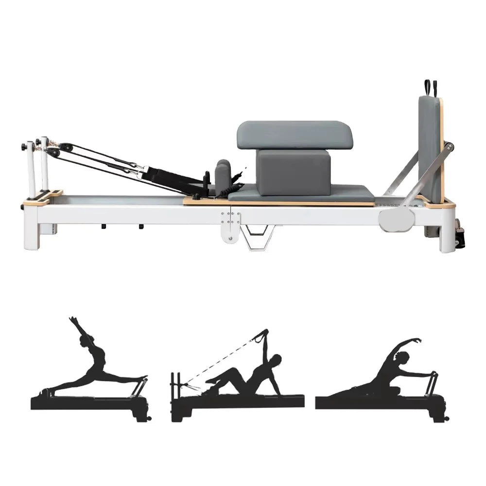 Upgrade Multiple Training Methods Aluminum Pilates Reformer for Bodybuilding Fitness Equipment for Gym Use