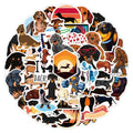 50Pcs Cartoon Dachshund Animal DogStickers for Student Girl Notebook Diary Bottles Cup Bike Car Laptop Stickers Vinyl