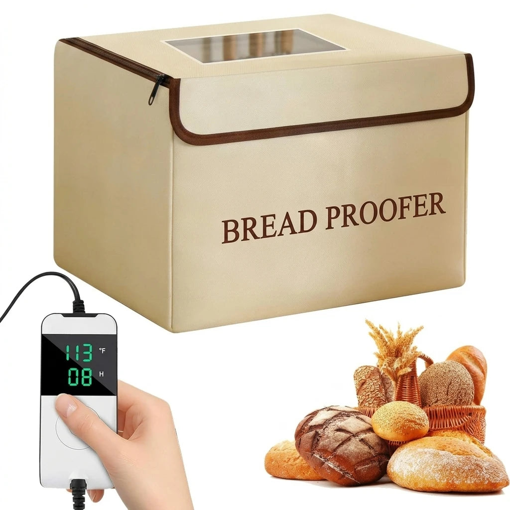 Versatile Dough Proofer Warming Box Adjustable Temperature Timer Control Bread Proofing Foldable Sourdough Proofing Container