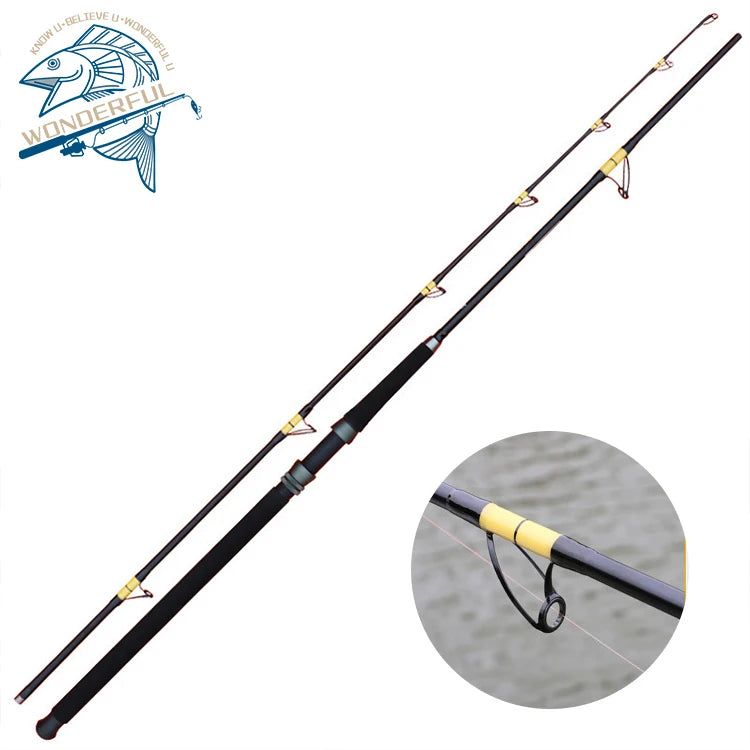 Top Quality 2.8m 3m 3.2m 3.3m 2 3 Sections Super Hard Carbon Popper Distance Throwing Rod for Boat Fishing