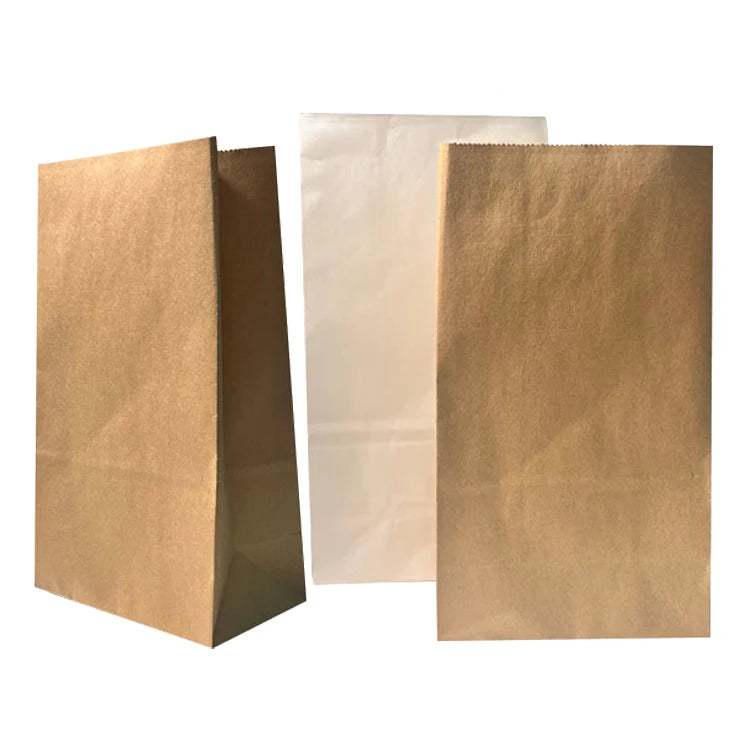 Wholesale Full Customized Logo Printed Shopping Paper Bag with Handle Brown and White Kraft Paper Bags with Your Own Logo