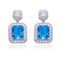 SGARI T Eyerings Jewelry Korean Style White Gold Plated 925 Silver 13.5Ct Zircon Diamond Earring Women