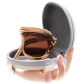 PC Sunglasses Fold Sun Glasses Portable Descend Fold Sunglasses with High Quality Bag