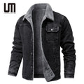 Liu Ming Winter Denim Jackets Outwear for Men Good Quality Plus Size 4XL Fleece Warm Coats Patchwork Pattern Wholesale Trends