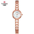 Stock High Quality 316L Rose Gold Stainless Steel Sapphire Stylish Minimalist Japan Solar Lady Woman Watch Bracelet for Sale