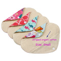 Small Reusable Breathable Winged Thin Light Flow Washable Organic Cotton Cloth Sanitary Pads REACH Certified for Day Use