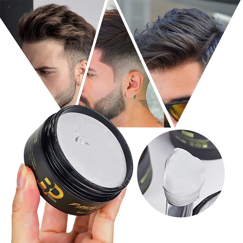 Guangzhou Factory Supply Customize Ingredient Humidity Resistant Natural Hair Paste for Men