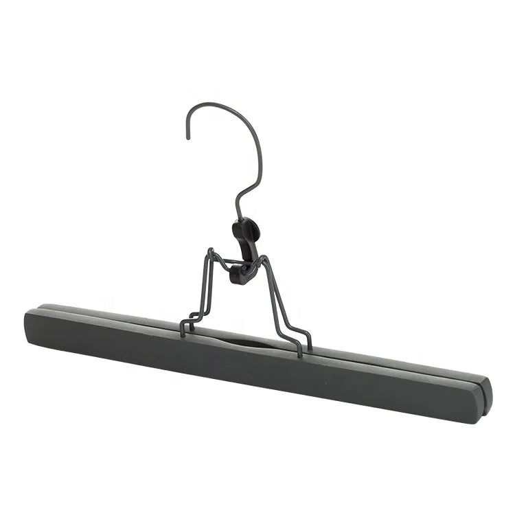 Light Luxury Soft Touch Wood Deluxe Pants Skirts Clamp Hanger Wooden Trouser Hangers