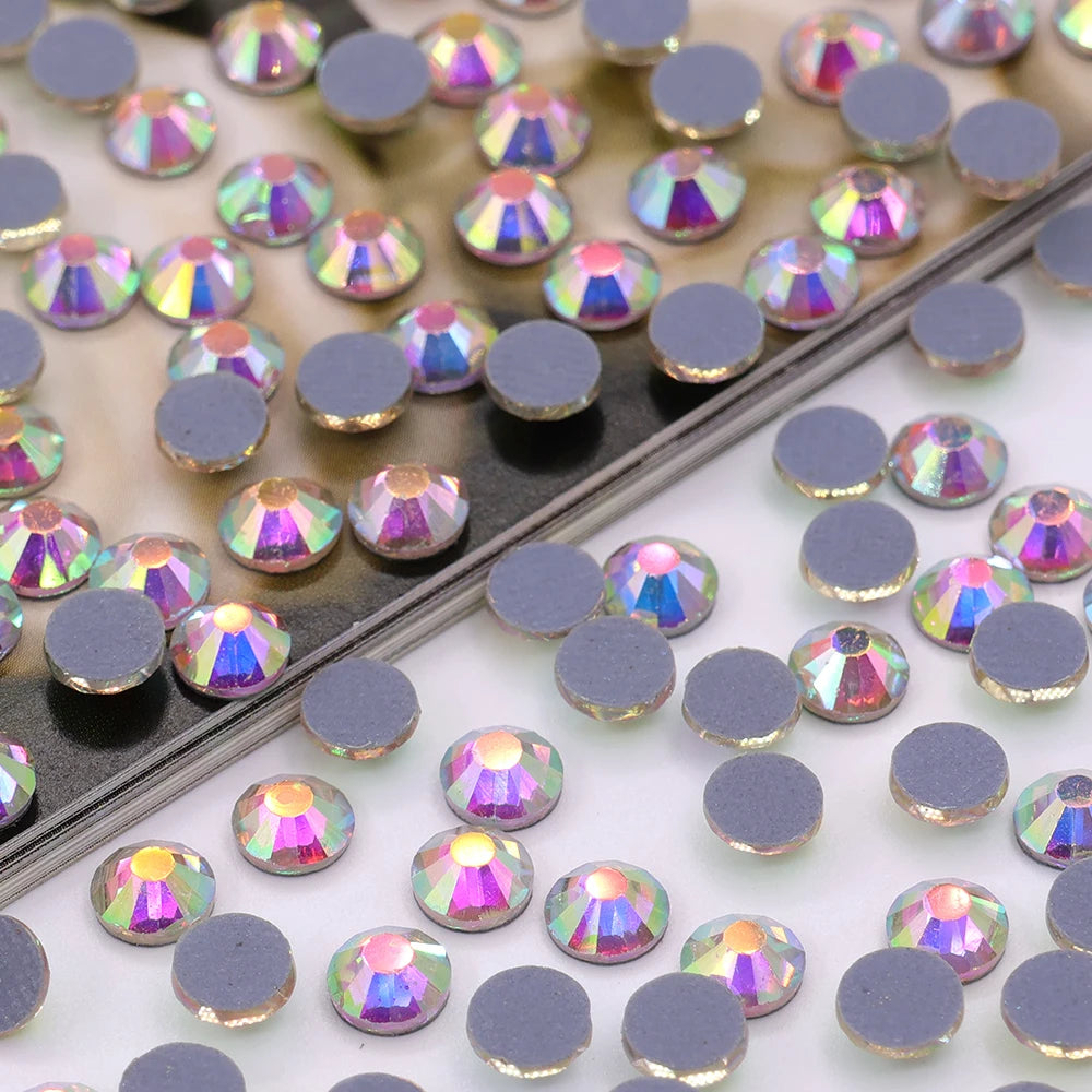 CJ Round Crystal Flat Back High Quality Loose Fashion Hot Fix Rhinestones for Garment Shoes & Bags Sizes SS4 SS6 SS8