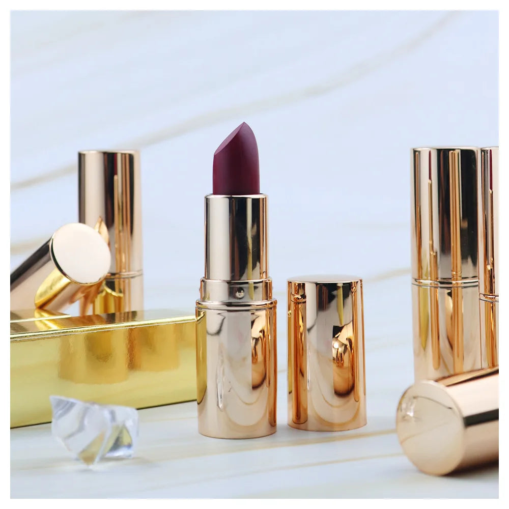 Private Label 8 Colors Simple Smooth Lipstick Velvet Matte Makeup Lipstick Waterproof Pigment Long Lasting Lipstick