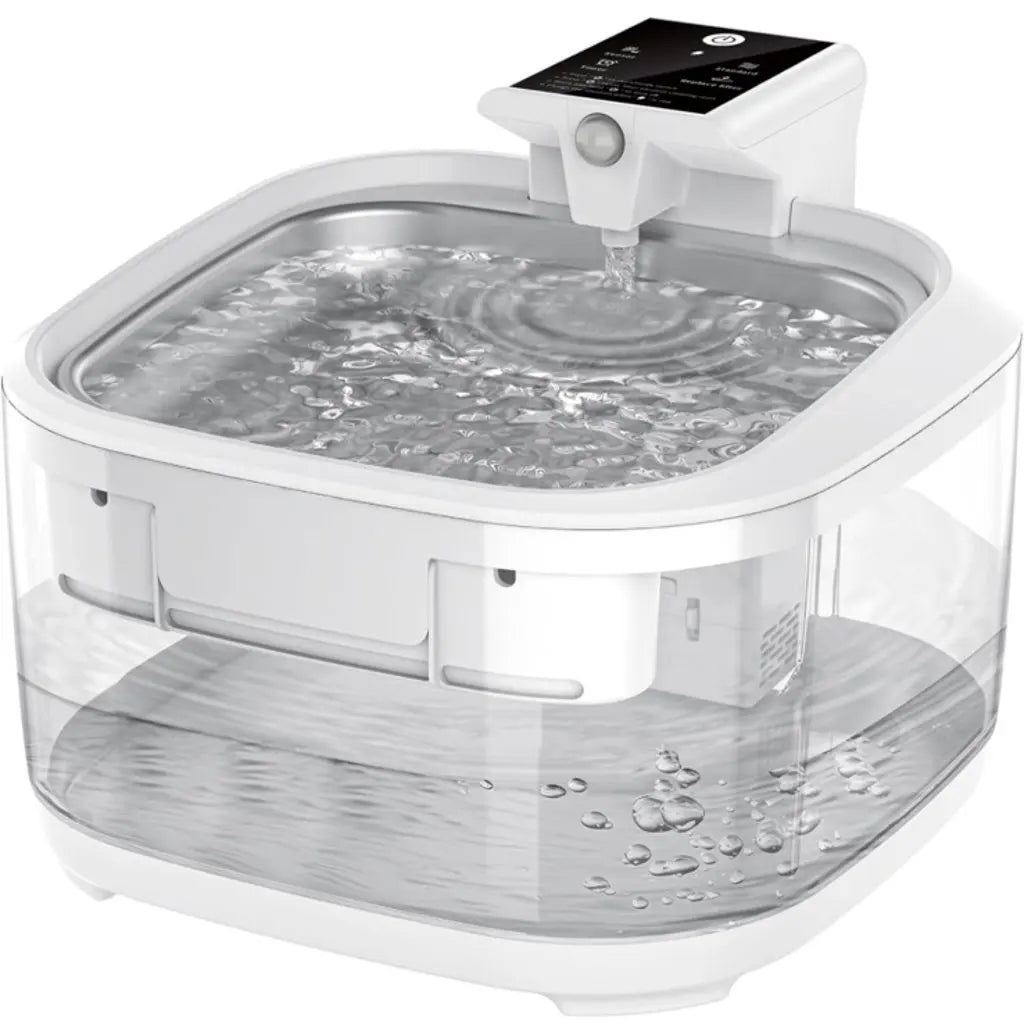 4.5L 5000mah Rechargeable Cat Water Dispenser Wireless Sensor Automatic Pet Water Fountain Made of Durable Plastic
