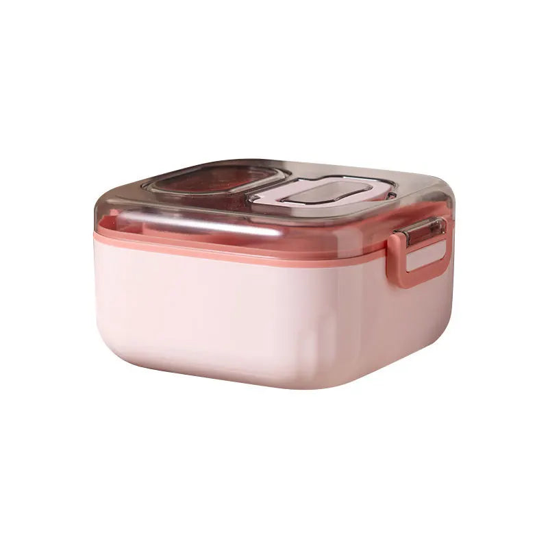 Eco Portable Microwave Safe Heatable Bpa Free Children School Camping Adult 3 Layer Square Bento Lunch Box Leakproof Kids