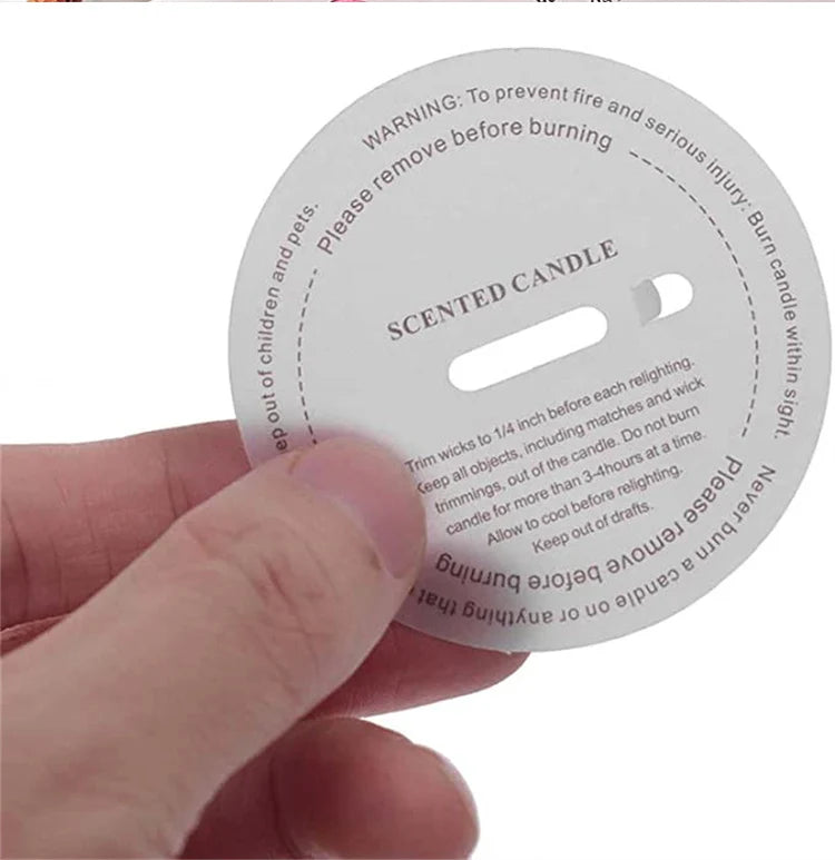 Wholesale Scented Candle Protector Paper Dust Cover for Candle Candle Dust Sticker