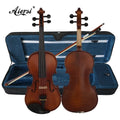 Professional Violin OEM ODM Dark Red Brown Matt Craved Spruce Flame Maple Ebony Accessories Carbon Fiber Tailpiece with case
