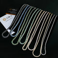 Wholesale Colored Hip Hop Jewelry Jewellery  Silver S925 Ice Gra Vvs Mossanite Moissanite Diamond Tennis Necklaces Chain for Men