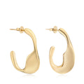 Korea Style Women Earrings Jewelry Statement Girls Brass Twisted Earrings Dangling 18k Gold Plated Ladies Sets.
